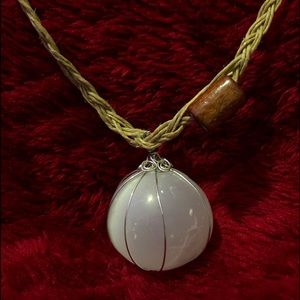 wire wrapped selenite crystal